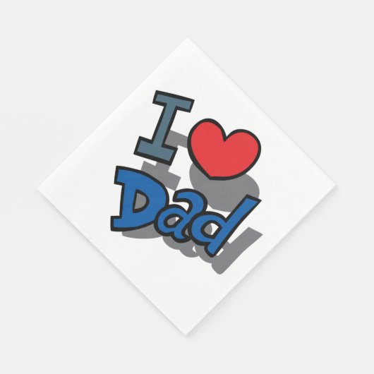 Ik hou van papa servet (Hoek)