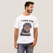 Ik hou van papa T-shirts Rottweiler (Voorkant volledig)