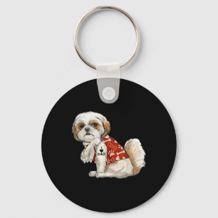 Ik hou van papa Tattoo Shih Tzu Pap Funny Fathers  Sleutelhanger