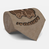 Ik hou van papa teddyberen stropdas (Opgerold)