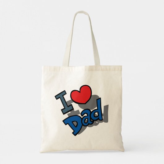 Ik hou van papa tote bag (Achterkant)