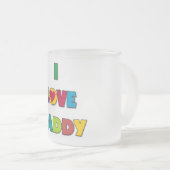 Ik hou van papa Tshirts en cadeaus Matglas Koffiemok (Voorkant rechts)