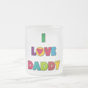 Ik hou van papa Tshirts en cadeaus Matglas Koffiemok