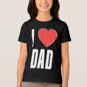 Ik hou van papa typografie Kinder Vaderdag Shirt (Voorkant)