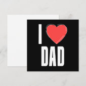 Ik hou van papa typografie Vaderdag kaart (Voorkant / Achterkant)