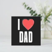 Ik hou van papa typografie Vaderdag kaart (Staand voorkant)