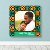 Ik hou van papa vader dochter foto personaliseren canvas afdruk (Insitu (Houten vloer))