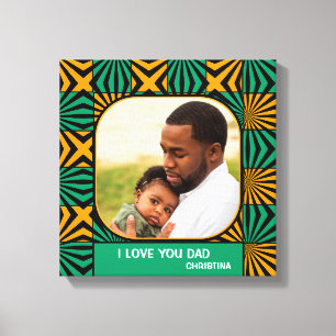 Ik hou van papa vader dochter foto personaliseren canvas afdruk