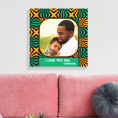 Ik hou van papa vader dochter foto personaliseren canvas afdruk (Insitu (Woonkamer))