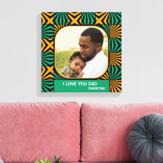 Ik hou van papa vader dochter foto personaliseren canvas afdruk (Insitu (Woonkamer))