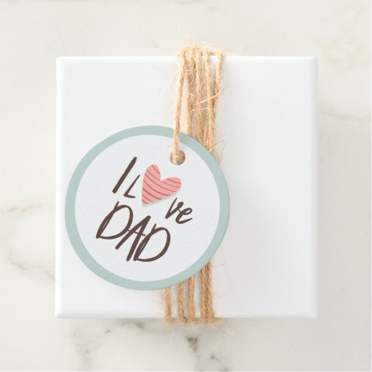 Ik hou van papa - vaderdag - hart bedankjes labels (In situ)