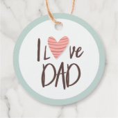 Ik hou van papa - vaderdag - hart bedankjes labels (Achterkant)