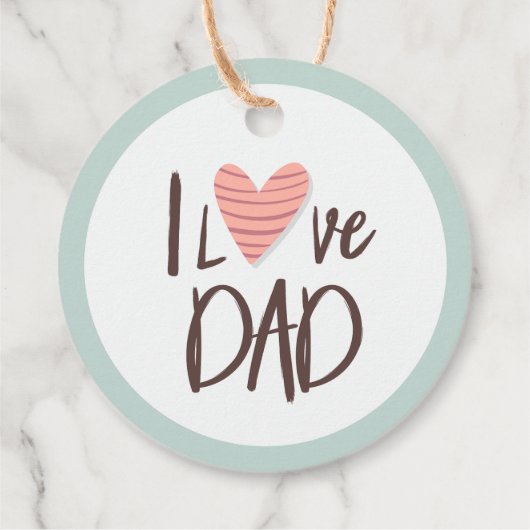 Ik hou van papa - vaderdag - hart bedankjes labels (Achterkant)