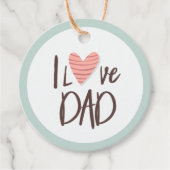 Ik hou van papa - vaderdag - hart bedankjes labels (Voorkant)