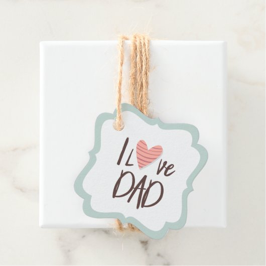 Ik hou van papa - vaderdag - hart bedankjes labels (In situ)