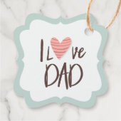 Ik hou van papa - vaderdag - hart bedankjes labels (Achterkant)