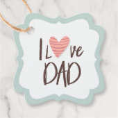 Ik hou van papa - vaderdag - hart bedankjes labels (Voorkant)