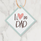 Ik hou van papa - vaderdag - hart bedankjes labels (Achterkant)