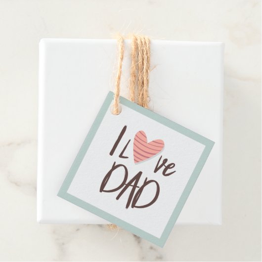 Ik hou van papa - vaderdag - hart bedankjes labels (In situ)