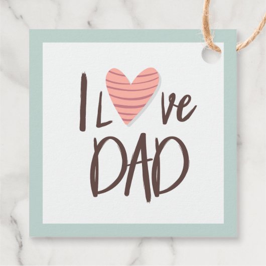 Ik hou van papa - vaderdag - hart bedankjes labels (Achterkant)