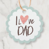 Ik hou van papa - vaderdag - hart bedankjes labels (Voorkant)