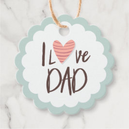 Ik hou van papa - vaderdag - hart bedankjes labels