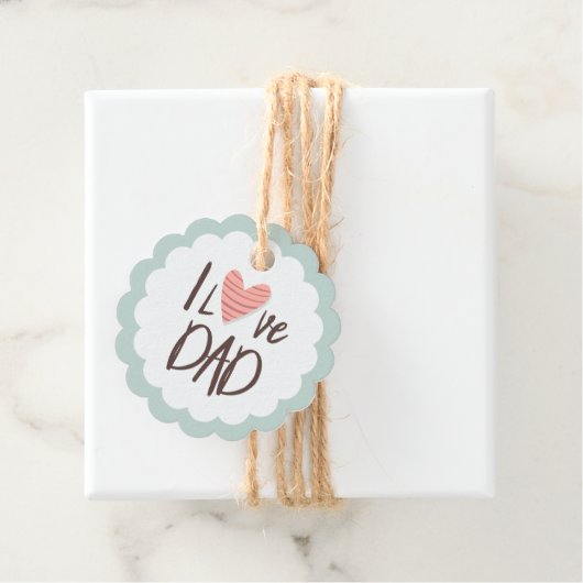 Ik hou van papa - vaderdag - hart bedankjes labels (In situ)