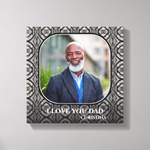 Ik hou van papa vaders dag opa foto personaliseren canvas afdruk