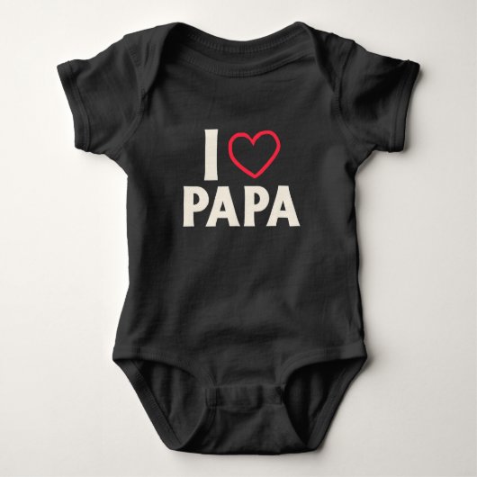 Ik hou van Papa, Wit Rood Betekent Schattig Romper (Voorkant)