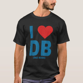 Ik hou van papa's Db I hou van Db Papa Bods T-shirt