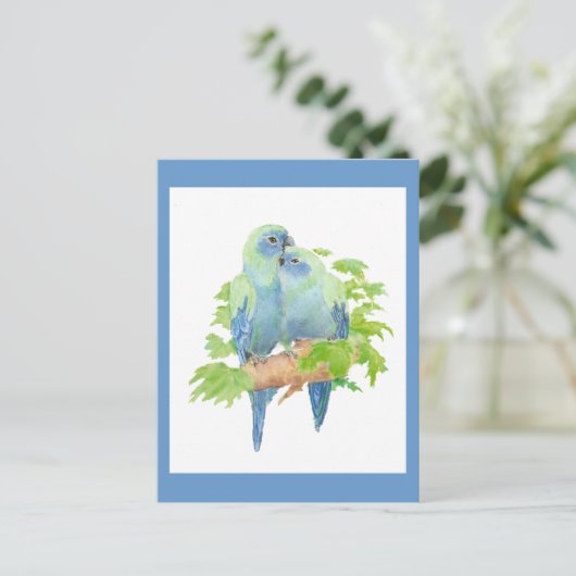 Ik hou van papegaaien, Tropical Bird Collectie Briefkaart (Staand voorkant)