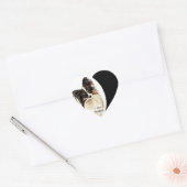 Ik hou van Papillons Hond, Huisdier met hart Hart Sticker (Envelop)