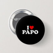 Ik hou van Papo Ronde Button 5,7 Cm (Voorkant /achterkant)