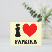 Ik hou van paprika briefkaart (Staand voorkant)