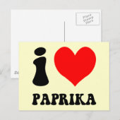 Ik hou van paprika briefkaart (Voorkant / Achterkant)