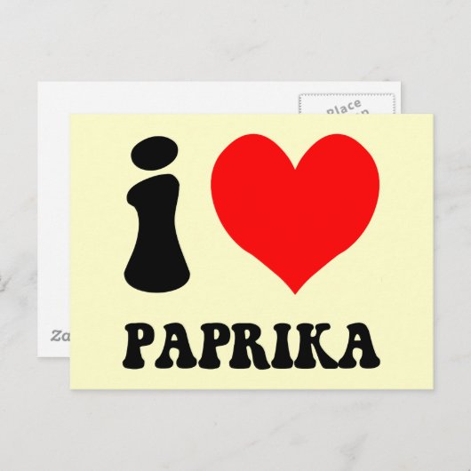 Ik hou van paprika briefkaart (Voorkant / Achterkant)