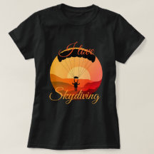 Ik hou van parachutespringen met een retro parachu