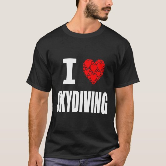 Ik hou van parachutespringen t-shirt (Voorkant)