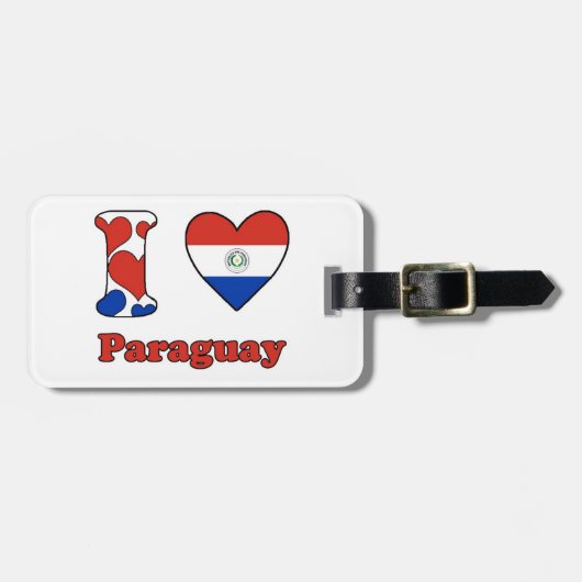 Ik hou van Paraguay Bagagelabel (Voorkant horizontaal)