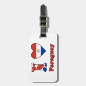 Ik hou van Paraguay Bagagelabel (Voorkant verticaal)