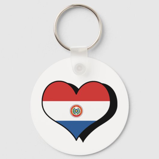 Ik hou van Paraguay Sleutelhanger (Voorkant)