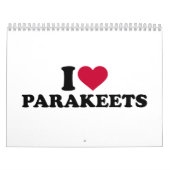 Ik hou van paraketten kalender (Hoes)
