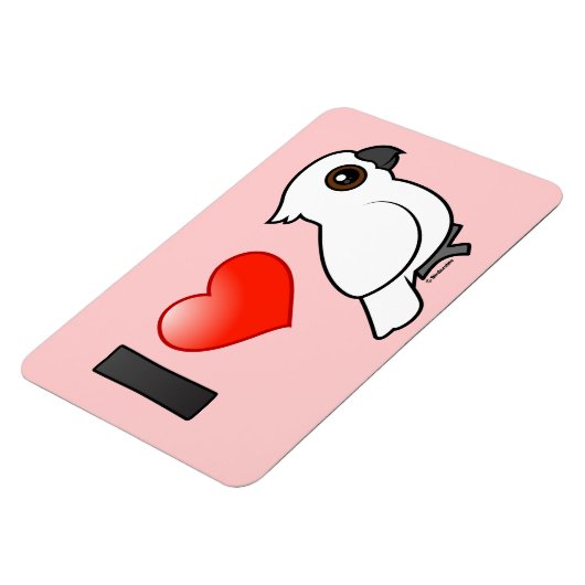 Ik hou van paraplu-kaketoes magneet (Linkerzijde)