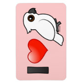 Ik hou van paraplu-kaketoes magneet (Verticaal)