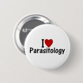 Ik hou van parasitologie ronde button 5,7 cm (Voorkant /achterkant)