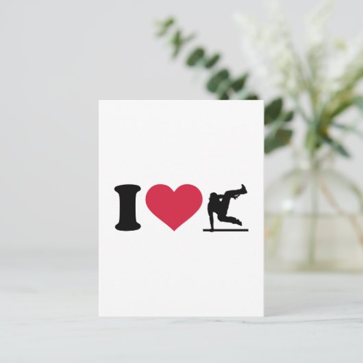 Ik hou van Parcouring Briefkaart (Staand voorkant)