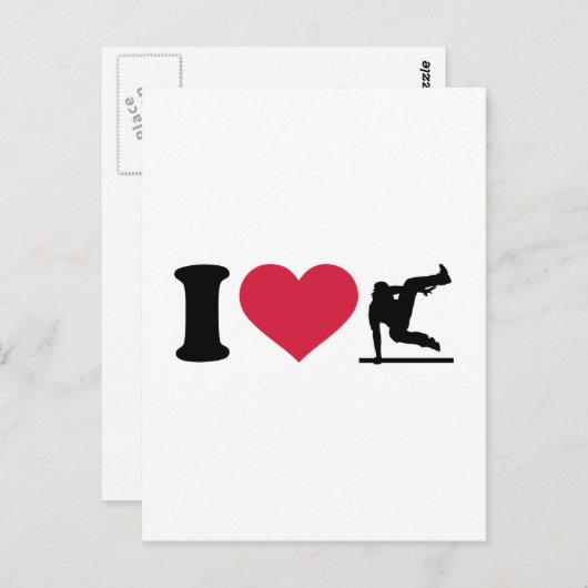 Ik hou van Parcouring Briefkaart (Voorkant / Achterkant)