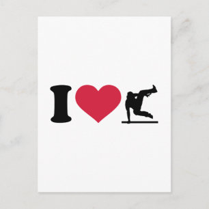 Ik hou van Parcouring Briefkaart