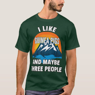 Ik hou van parelhoenders en misschien drie mensen t-shirt