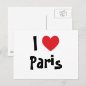 Ik hou van Parijs Briefkaart (Voorkant / Achterkant)